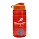 a red bottle & orange lid & cyan mixing ball groove 20 oz tritan(tm) shaker bottle with flip lid and mixing ball