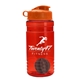 a red bottle & orange lid & gray mixing ball groove 20 oz tritan(tm) shaker bottle with flip lid and mixing ball