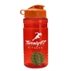 a red bottle & orange lid & green mixing ball groove 20 oz tritan(tm) shaker bottle with flip lid and mixing ball
