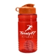 a red bottle & orange lid & red mixing ball groove 20 oz tritan(tm) shaker bottle with flip lid and mixing ball