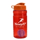 a red bottle & orange lid & violet mixing ball groove 20 oz tritan(tm) shaker bottle with flip lid and mixing ball