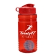a red bottle & red lid & cyan mixing ball groove 20 oz tritan(tm) shaker bottle with flip lid and mixing ball