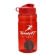 a red bottle & red lid & gray mixing ball groove 20 oz tritan(tm) shaker bottle with flip lid and mixing ball