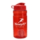 a red bottle & red lid & red mixing ball groove 20 oz tritan(tm) shaker bottle with flip lid and mixing ball