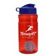 a red bottle & reflex blue lid & cyan mixing ball groove 20 oz tritan(tm) shaker bottle with flip lid and mixing ball