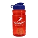 a red bottle & reflex blue lid & orange mixing ball groove 20 oz tritan(tm) shaker bottle with flip lid and mixing ball