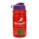 a red bottle & violet lid & green mixing ball groove 20 oz tritan(tm) shaker bottle with flip lid and mixing ball