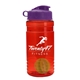 a red bottle & violet lid & lime green mixing ball groove 20 oz tritan(tm) shaker bottle with flip lid and mixing ball