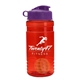a red bottle & violet lid & orange mixing ball groove 20 oz tritan(tm) shaker bottle with flip lid and mixing ball