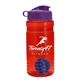 a red bottle & violet lid & royal blue mixing ball groove 20 oz tritan(tm) shaker bottle with flip lid and mixing ball
