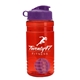 a red bottle & violet lid & violet mixing ball groove 20 oz tritan(tm) shaker bottle with flip lid and mixing ball