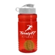 a red bottle & white lid & lime green mixing ball groove 20 oz tritan(tm) shaker bottle with flip lid and mixing ball
