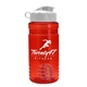 a red bottle & white lid & red mixing ball groove 20 oz tritan(tm) shaker bottle with flip lid and mixing ball