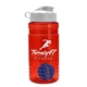 a red bottle & white lid & royal blue mixing ball groove 20 oz tritan(tm) shaker bottle with flip lid and mixing ball