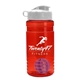 a red bottle & white lid & violet mixing ball groove 20 oz tritan(tm) shaker bottle with flip lid and mixing ball