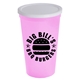 a white lid & awareness pink cup 22 oz stadium cup with no - hole cover