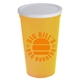 a white lid & athletic gold cup 22 oz stadium cup with no - hole cover