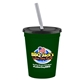 a dark green cup & black lid & frost straw 16 oz stadium tumbler cup with lid straw - digital