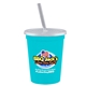 a bright blue cup & frost lid & frost straw 16 oz stadium tumbler cup with lid straw - digital
