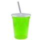 a translucent neon green cup & frost lid & frost straw 16 oz stadium tumbler cup with lid straw - digital
