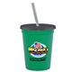 a turquoise cup & transparent smoke lid & frost straw 16 oz stadium tumbler cup with lid straw - digital