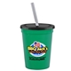 a turquoise cup & black lid & frost straw 16 oz stadium tumbler cup with lid straw - digital