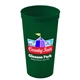 a dark green cups - on - the - go 24 oz stadium cup with digital imprint