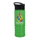 a black lid & transparent green bottle salute - 24 oz bottle with pop - up sip lid - digital