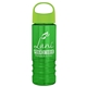 a lime green lid & transparent green bottle salute - 24 oz bottle with oval crest lid