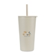 aerial view a taupe aviana(tm) rowan recycled straw tumbler - 17 oz, image 1 of 8