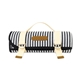 aerial view a black & white stripes lifes a picnic roll - up blanket, image 1 of 4