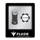 aerial view a black/silver ahead switchfix divot repair tool poker chip ball marker gift set, image 1 of 4