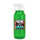 aerial view a white lid & transparent green bottle cadet - 18 oz tritan(tm) bottle with flip straw lid and digital imprint, image 1 of 2