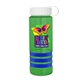 a transparent green bottle & white lid & royal blue grip sergeant stripe - 24 oz tritan(tm) bottle with tethered lid, stripe bands, and digital imprint