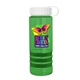 a transparent green bottle & white lid & green grip sergeant stripe - 24 oz tritan(tm) bottle with tethered lid, stripe bands, and digital imprint