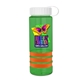 a transparent green bottle & white lid & orange grip sergeant stripe - 24 oz tritan(tm) bottle with tethered lid, stripe bands, and digital imprint