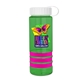 a transparent green bottle & white lid & pink grip sergeant stripe - 24 oz tritan(tm) bottle with tethered lid, stripe bands, and digital imprint