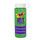 a transparent green bottle & white lid & violet grip sergeant stripe - 24 oz tritan(tm) bottle with tethered lid, stripe bands, and digital imprint