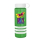 a transparent green bottle & white lid & white grip sergeant stripe - 24 oz tritan(tm) bottle with tethered lid, stripe bands, and digital imprint