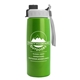 a gray with black cap lid & metallic-lime-green bottle metalike flair - 26 oz tritan(tm) metalike bottle with quick snap lid