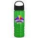 a black lid & transparent green bottle salute - 24 oz bottle with oval crest lid - digital