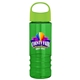 a lime green lid & transparent green bottle salute - 24 oz bottle with oval crest lid - digital