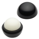 aerial view a black well - rounded convex lip balm, image 1 of 2