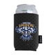 aerial view a black koozie(r) recycled perforated collapsible can cooler, image 1 of 2