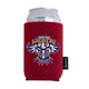 aerial view a red koozie(r) recycled perforated collapsible can cooler, image 1 of 4