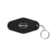 aerial view a black recycled abs motel keychain, image 1 of 4