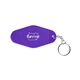 aerial view a purple recycled abs motel keychain, image 1 of 4