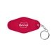 aerial view a red recycled abs motel keychain, image 1 of 4