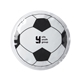aerial view a white soccer shape hot - cold gel pack, image 1 of 3