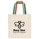 aerial view a rainbow b.free rainbow pride recycled cotton tote bag, image 1 of 4